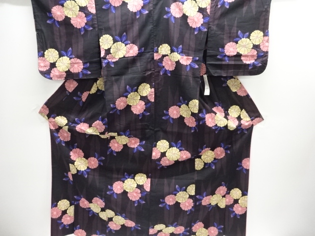 JAPANESE KIMONO / UNUSED NOBU NAKANO COTTON RED PLUM BLOSSOM PATTERN Y